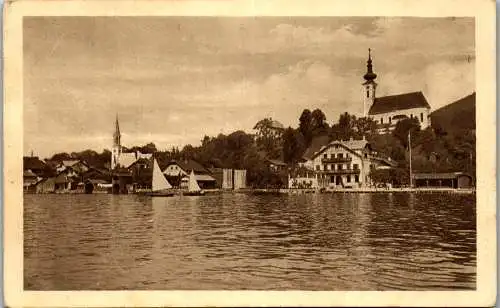 55327 - Oberösterreich - Attersee , Panorama - gelaufen 1911