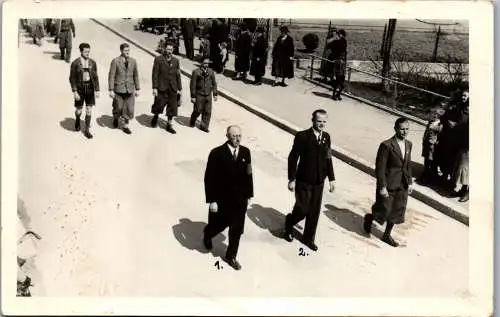 55334 - Oberösterreich - Bad Ischl , Marsch zum 1. Mai , Kundgebung - gelaufen 1958