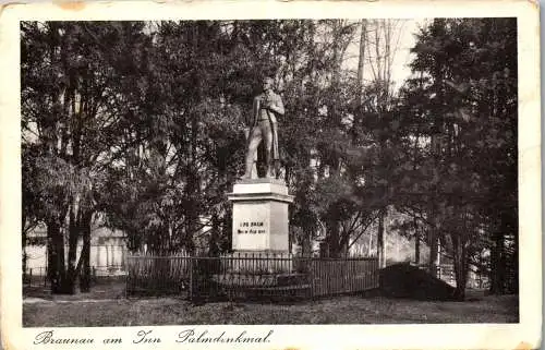 55357 - Oberösterreich - Braunau , Palmdenkmal , Johann Philip Palm - gelaufen 1926