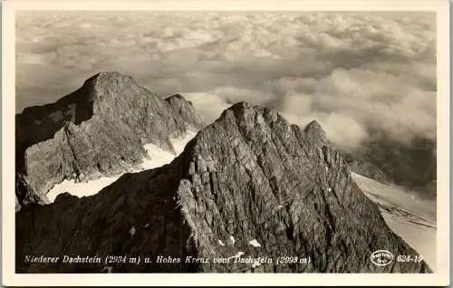 55375 - Oberösterreich - Dachstein , Niederer Dachstein und Hohes Kreuz vom Dachstein - nicht gelaufen 1950