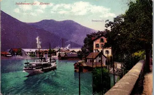 55392 - Oberösterreich - Ebensee , Strandcafe , Salzkammergut - gelaufen 1912