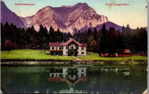 55393 - Oberösterreich - Ebensee , Vorderer Langbathsee - gelaufen 1910