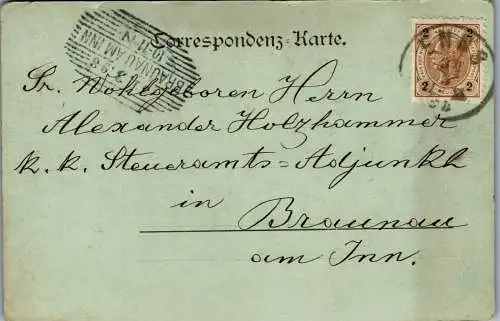 55396 - Oberösterreich - Enns , Gruss aus , Mondscheinkarte - gelaufen 1898