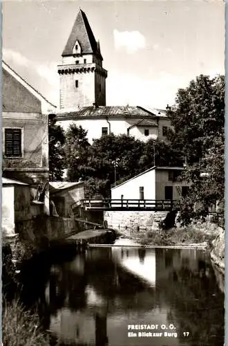 55404 - Oberösterreich - Freistadt , Blick zur Burg - gelaufen