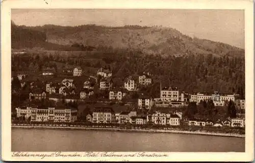 55413 - Oberösterreich - Gmunden , Hotel Bellevue und Sanatorium - gelaufen 1942