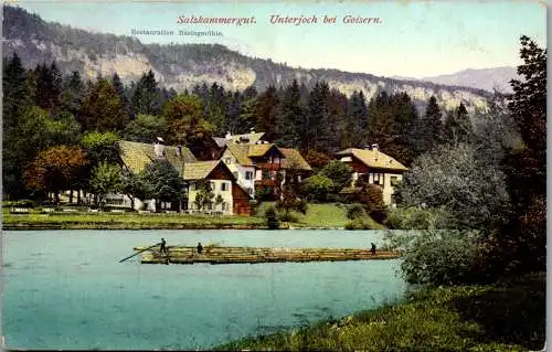 55417 - Oberösterreich - Goisern , Unterjoch bei Goisern , Restaurant Rasingmühle - gelaufen 1912