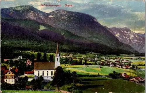 55429 - Oberösterreich - Gosau , Panorama , Feldpost - gelaufen 1943