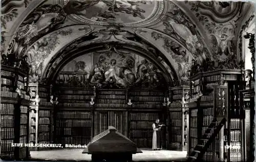 55443 - Niederösterreich - Heiligenkreuz , Stift , Bibliothek - gelaufen 1964