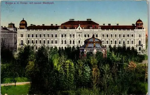 55448 - Niederösterreich - Krems , Stadtpark , Rekrutenkompanie - gelaufen 1916