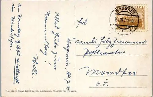 55496 - Salzburg - Wagrein , bei St. Johann , Marktplatz , Gasthaus , Metzger - gelaufen 1931