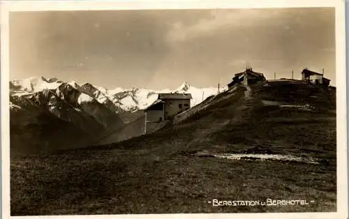 55519 - Salzburg - Zell am See , Schmittenhöhebahn , Bergstation u. Berghotel , Hotel , Schmittenhöhe - gel. 1931