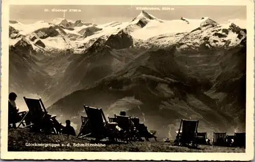 55520 - Salzburg - Zell am See , Glocknergruppe v. d. Schmittenhöhe , Kitzsteinhorn - gelaufen 1952