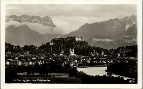 55534 - Salzburg - Salzburg , ges. von Bergheim , Blick von Maria Plain gegen Tennengebirge , Pass Lueg - gel. 1934