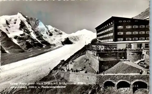 55562 - Kärnten - Großglockner , Kaiser Franz Josef Haus , Johannisberg u. Pasterzengletscher , Pasterze - gelaufen