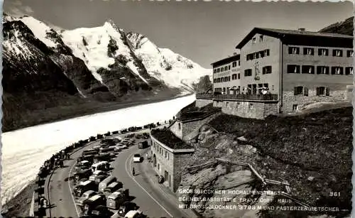 55563 - Kärnten - Großglockner , Hochalpenstrasse , Gaststätte Franz Josef Haus , Pasterzengletscher - gelaufen