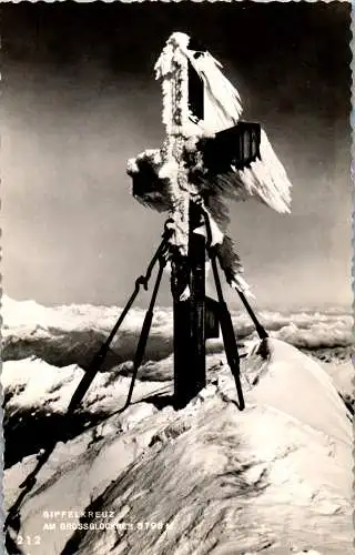 55567 - Kärnten - Großglockner , Gipfelkreuz - gelaufen 1961