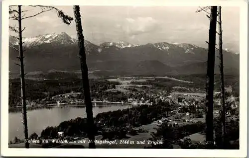 55578 - Kärnten - Velden , am Wörthersee mit Mittagskogel und Triglav - gelaufen 1952