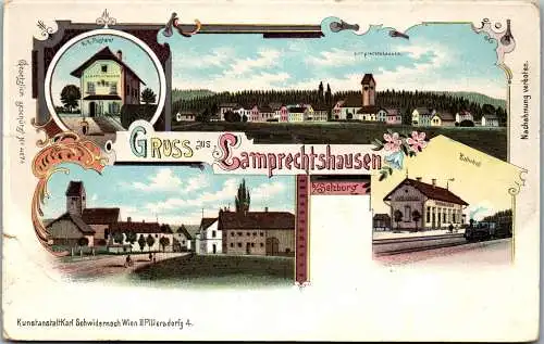 55582 - Salzburg - Lamprechtshausen , Gruss aus , Lithographie - nicht gelaufen