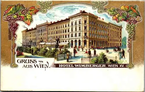 55602 - Wien - Wien , Hotel Wimberger , Wien XV - gelaufen 1925