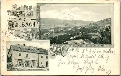 55603 - Oberösterreich - Julbach , Gruss aus , B. Schönbrod Erben - gelaufen 1901