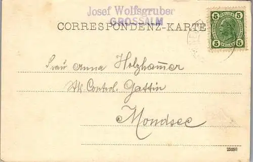 55614 - Oberösterreich - Großalm , am Fuße des Höllengebirges - gelaufen 1906