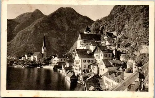55626 - Oberösterreich - Hallstatt , Panorama - gelaufen 1919