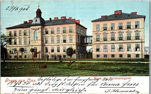 55651 - Oberösterreich - Linz , Haus der Barmherzigkeit - gelaufen 1908