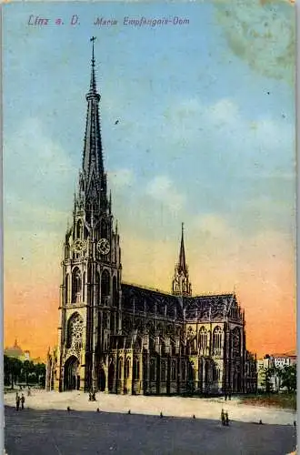 55653 - Oberösterreich - Linz , Maria Empfängnis Dom - nicht gelaufen 1916