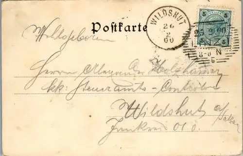 55664 - Oberösterreich - Linz , Brücke und Urfahr - gelaufen 1900