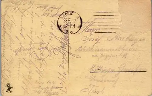 55665 - Oberösterreich - Linz Urfahr , mit Urfahr , Panorama - gelaufen 1917