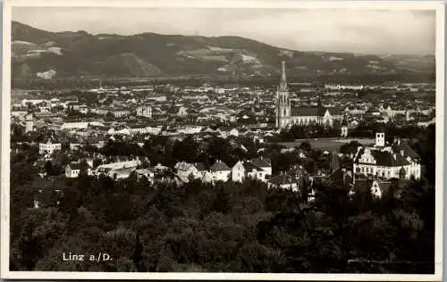 55667 - Oberösterreich - Linz , Panorama - gelaufen 1932