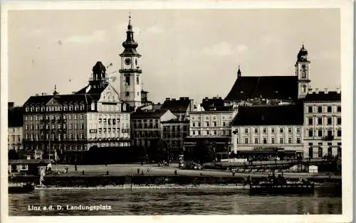 55680 - Oberösterreich - Linz , Landungsplatz , Anlegestelle - gelaufen 1933