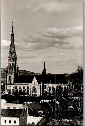 55692 - Oberösterreich - Linz , Mariendom , Marien Dom - gelaufen 1954