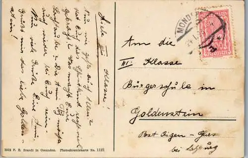 55706 - Oberösterreich - St. Wolfgang , Ferienhort , Zwölferhorn - gelaufen 1912