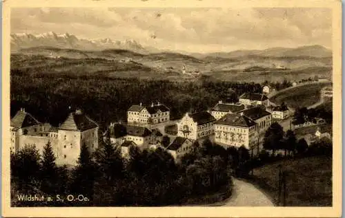 55710 - Oberösterreich - Wildshut , Panorama - gelaufen 1952