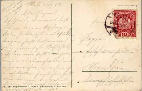 55727 - Oberösterreich - Wels , Kaiser Franz Josef Ring - gelaufen 1915