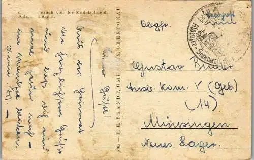 55729 - Oberösterreich - Unterach , von der Mandelschneid , Feldpost - gelaufen