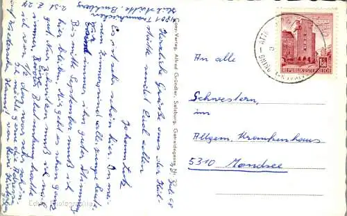 55735 - Oberösterreich - Traunkirchen , Heilstätte Buchberg - gelaufen 1968