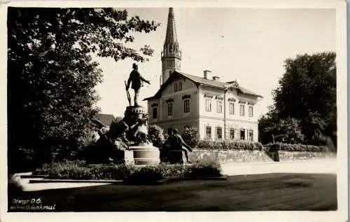 55736 - Oberösterreich - Steyr , Josef Werndl Denkmal - gelaufen 1931