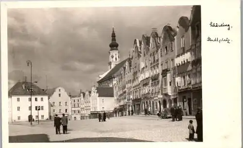 55740 - Oberösterreich - Schärding , Stadtplatz - gelaufen 1951