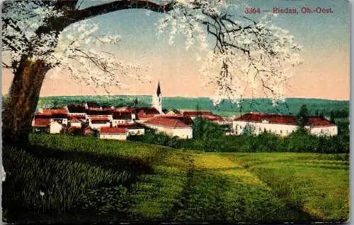 55751 - Oberösterreich - Riedau , Panorama - gelaufen 1920