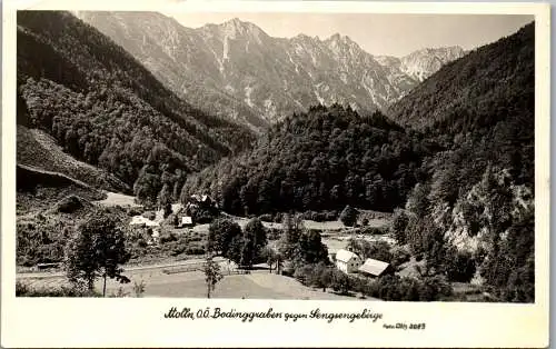 55772 - Oberösterreich - Molln , Bodinggraben gegen Sengsengebirge - gelaufen 1953