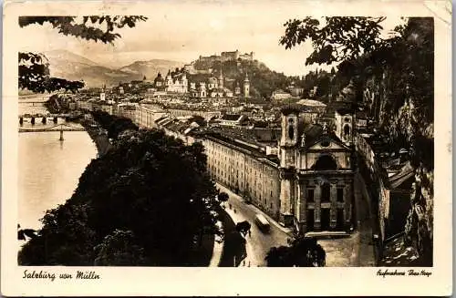 55791 - Salzburg - Salzburg , von Mülln , Panorama - gelaufen 1947