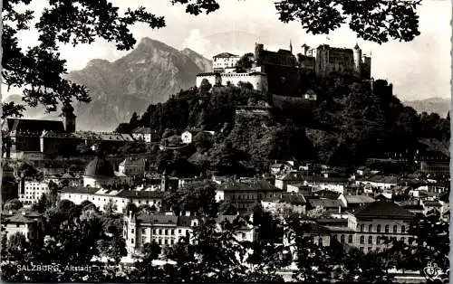 55792 - Salzburg - Salzburg , Panorama Altstadt - gelaufen 1955