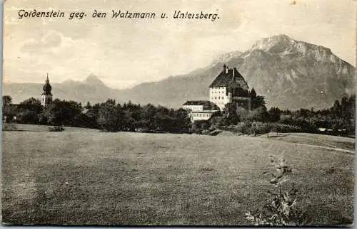 55803 - Salzburg - Goldenstein , gegen den Watzmann u. Untersberg , Schloss - nicht gelaufen