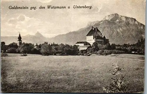 55804 - Salzburg - Goldenstein , gegen den Watzmann u. Untersberg , Schloss - nicht gelaufen