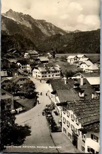 55809 - Salzburg - Abtenau , Marktplatz - gelaufen 1953