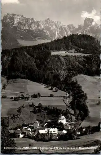 55810 - Salzburg - Annaberg , im Lammertal gegen Bischofsmütze - gelaufen 1956