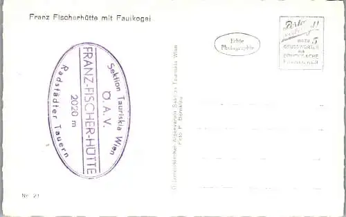 55830 - Salzburg - Radstadt , Franz Fischerhütte , Radstätter Tauern , Faulkogel - nicht gelaufen