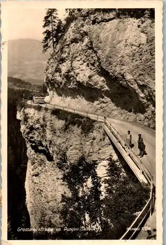 55847 - Salzburg - Großarl , Großarlstrasse im Pongau , Auto - gelaufen 1932